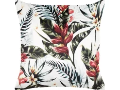 Tekstiilit<Beliani Koristetyyny Sametti Vihrea/Punainen 45 X 45 Cm Edelweiss