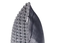 Tekstiilit<Beliani Koristetyyny Samettinen 2Kpl 45 X 45 Cm Harmaa Aspidistra