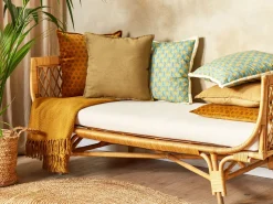 Tekstiilit<Beliani Koristetyyny Sinapinkeltainen 45 X 45 Cm 2 Kpl Subulata