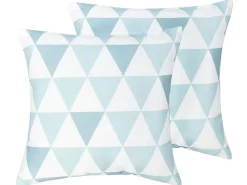 Discount Beliani Koristetyyny Sininen/Valkoinen 40 X 40 Cm 2 Kpl Trifos