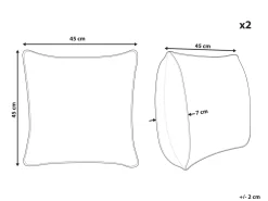 Tekstiilit<Beliani Koristetyyny Tekoturkis Sininen 42 X 42 Cm 2 Kpl Lubha
