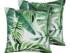 Best Sale Beliani Koristetyyny Ulkokayttoon 2Kpl Setti 45 X 45 Cm Lehtikuviolla Pavelli