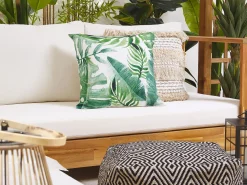 Best Sale Beliani Koristetyyny Ulkokayttoon 2Kpl Setti 45 X 45 Cm Lehtikuviolla Pavelli