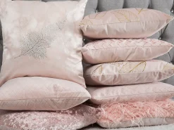 Discount Beliani Koristetyyny Vaaleanpunainen 45 X 45 Cm 2 Kpl Silene