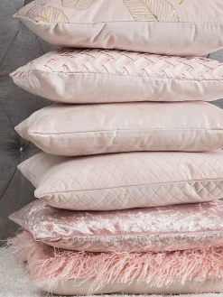 Discount Beliani Koristetyyny Vaaleanpunainen 45 X 45 Cm 2 Kpl Silene