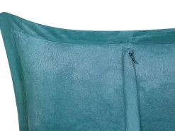 Online Beliani Koristetyyny Vakosametti Sinivihrea 47 X 27 Cm 2 Kpl Zinnia