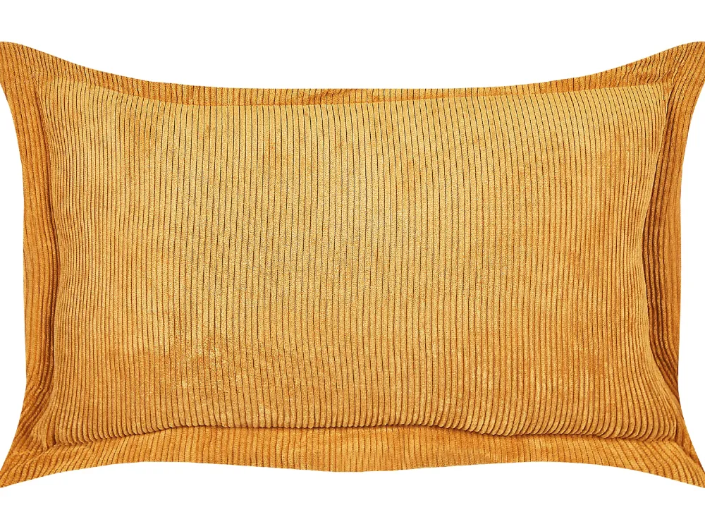 Discount Beliani Koristetyyny Vakosametti Sinapinkeltainen 47 X 27 Cm 2 Kpl Zinnia