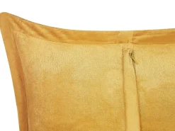 Discount Beliani Koristetyyny Vakosametti Sinapinkeltainen 47 X 27 Cm 2 Kpl Zinnia