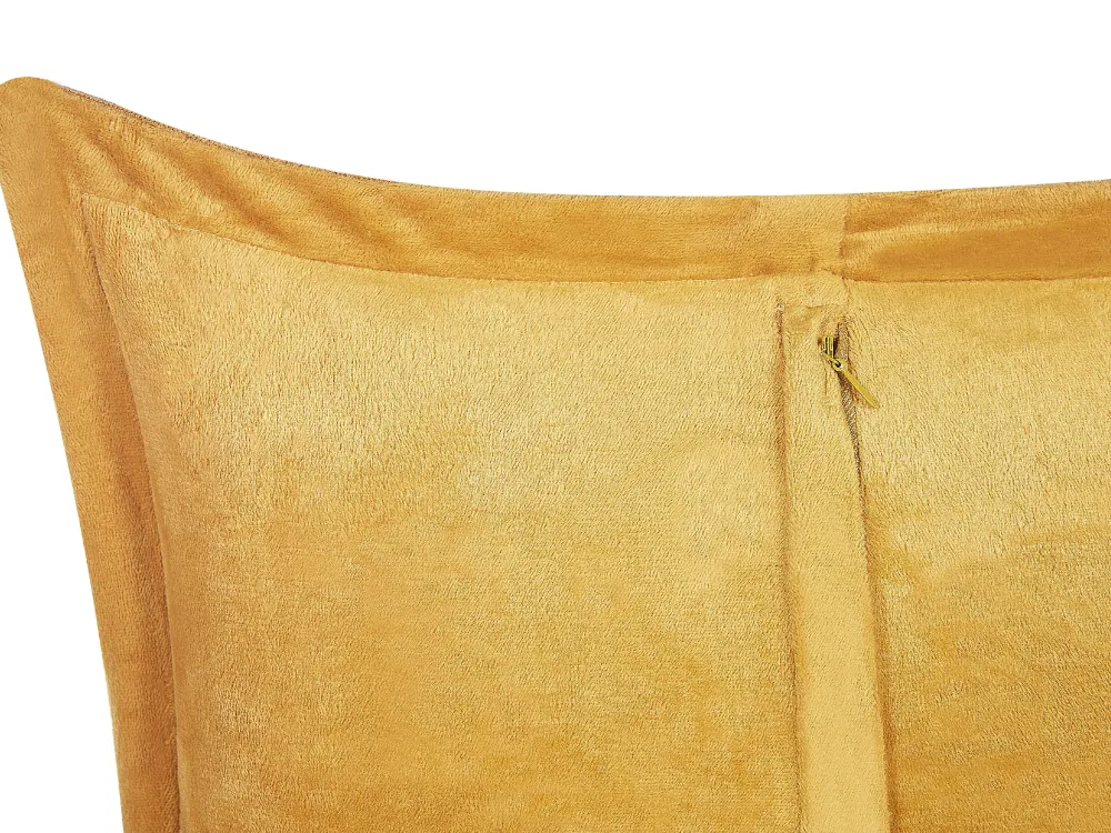 Discount Beliani Koristetyyny Vakosametti Sinapinkeltainen 47 X 27 Cm 2 Kpl Zinnia