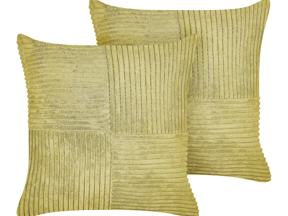 Lastenhuone<Beliani Koristetyyny Vakosametti Oliivinvihrea 43 X 43 Cm 2 Kpl Millet