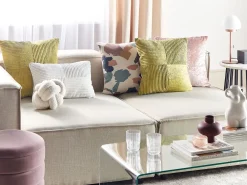 Lastenhuone<Beliani Koristetyyny Vakosametti Oliivinvihrea 43 X 43 Cm 2 Kpl Millet