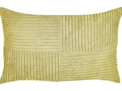 Store Beliani Koristetyyny Vakosametti Oliivinvihrea 47 X 27 Cm 2 Kpl Millet