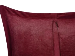 Tekstiilit<Beliani Koristetyyny Vakosametti Viininpunainen 43 X 43 Cm 2 Kpl Zinnia