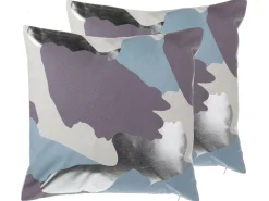 Tekstiilit<Beliani Koristetyyny Violetti/Hopea 45 X 45 Cm 2 Kpl Ixia