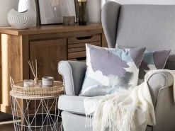 Tekstiilit<Beliani Koristetyyny Violetti/Hopea 45 X 45 Cm 2 Kpl Ixia