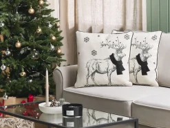 Online Beliani Koristetyyny 45X45 Cm 2 Kpl Mustavalkoinen Sven