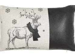 Tekstiilit<Beliani Koristetyyny 30X50 Cm 2 Kpl Mustavalkoinen Sven