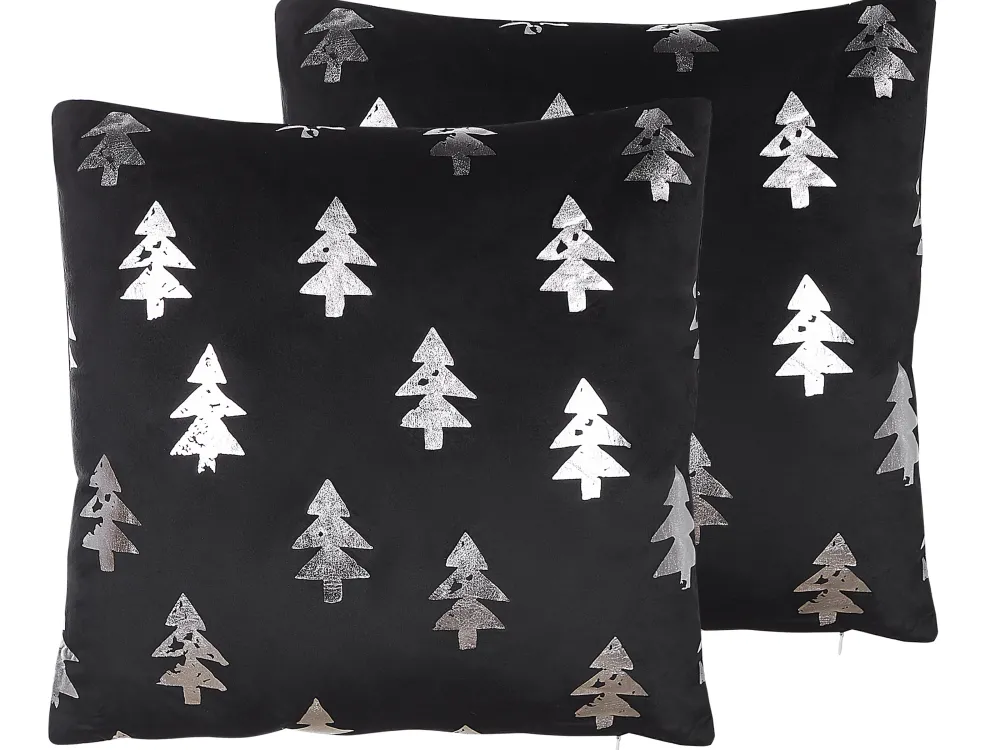 Tekstiilit<Beliani Koristetyyny 45X45 Cm 2 Kpl Musta Cupid