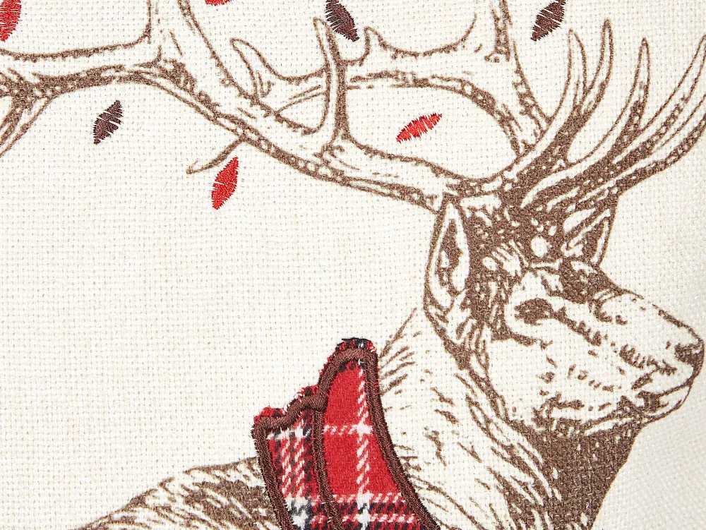 Store Beliani Koristetyyny 45X45 Cm 2 Kpl Punavalkoinen Sven