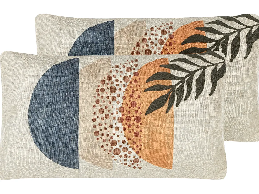 Flash Sale Beliani Koristetyynynpaallinen Monivarinen 30 X 50 Cm Abstrakti Kuviointi Browallia