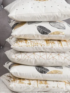 Store Beliani Koristetyynysetti 2 Kpl 45X45Cm Ananasprintilla Yasmin