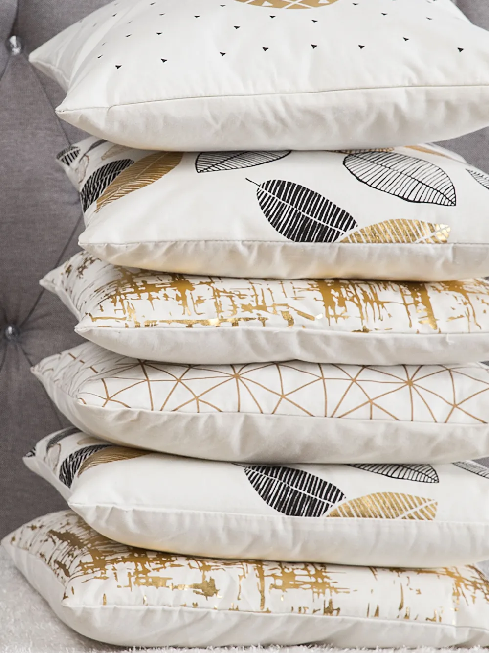 Store Beliani Koristetyynysetti 2 Kpl 45X45Cm Ananasprintilla Yasmin