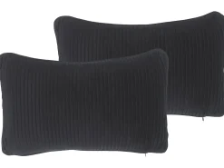 Tekstiilit<Beliani Koristetyynysetti 30 X 50 Cm Raidallinen Musta Gudari