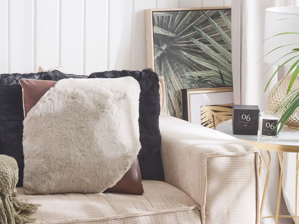 Flash Sale Beliani Koristetyynysetti 42 X 42 Cm Beige / Ruskea Ehnar