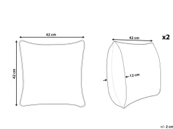 Flash Sale Beliani Koristetyynysetti 42 X 42 Cm Beige / Ruskea Ehnar