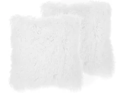 Fashion Beliani Koristetyynysetti 45 X 45 Cm Porroinen Valkoinen Cide