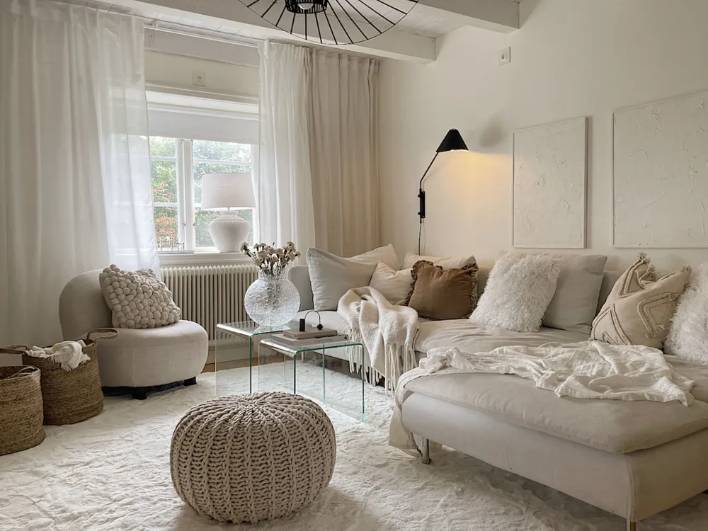 Fashion Beliani Koristetyynysetti 45 X 45 Cm Porroinen Valkoinen Cide