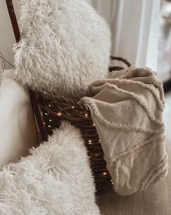 Fashion Beliani Koristetyynysetti 45 X 45 Cm Porroinen Valkoinen Cide