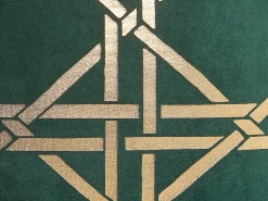 Tekstiilit<Beliani Koristetyynysetti Geometrisella Kuviolla Tummanvihrea/Kultainen 45X45 Cm Cassia