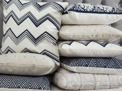 Tekstiilit<Beliani Koristetyynysetti Mustavalkoinen Siksak-Kuvio 45X45Cm Nerine