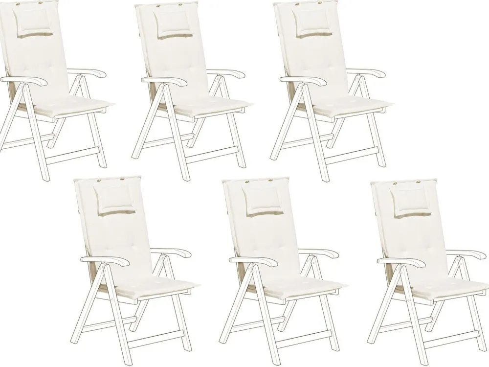 Shop Beliani 6Kpl Pehmustetyynysetti Luonnonvalkoinen Toscana/Java