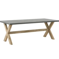 Ulkokalusteet<Beliani Kuitusementti Puutarhasetti 6 Jakkaralla Harmaa Olbia