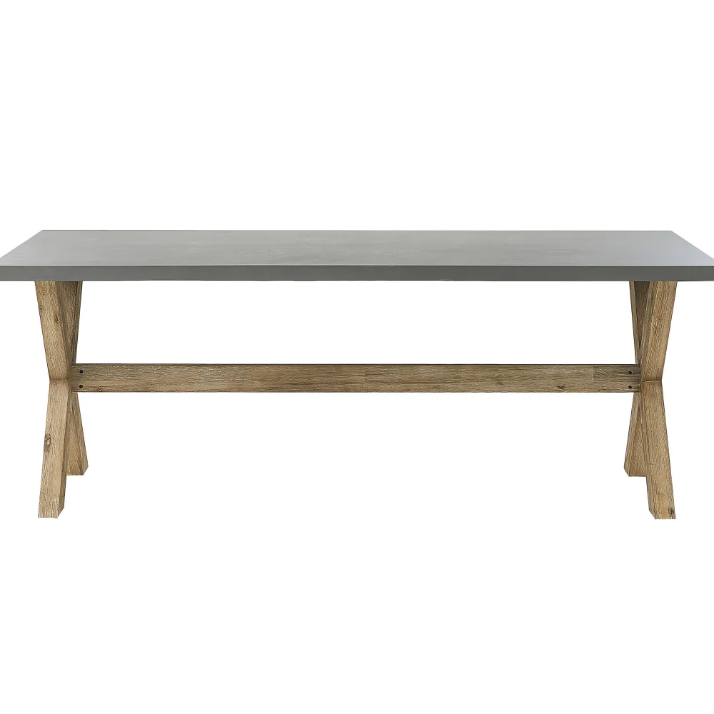 Ulkokalusteet<Beliani Kuitusementti Puutarhasetti 2 Penkilla Ja 2 Jakkaralla Harmaa Olbia