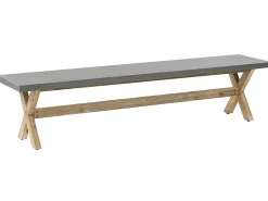 Ulkokalusteet<Beliani Kuitusementti Puutarhasetti 2 Penkilla Ja 2 Jakkaralla Harmaa Olbia