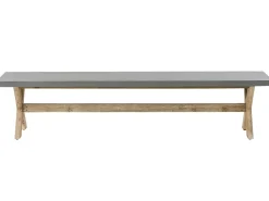 Ulkokalusteet<Beliani Kuitusementti Puutarhasetti 2 Penkilla Ja 2 Jakkaralla Harmaa Olbia