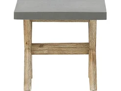 Ulkokalusteet<Beliani Kuitusementti Puutarhasetti 2 Penkilla Ja 2 Jakkaralla Harmaa Olbia