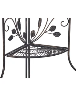 Ulkokalusteet<Beliani Kulmahylly Musta Metalli Siderno