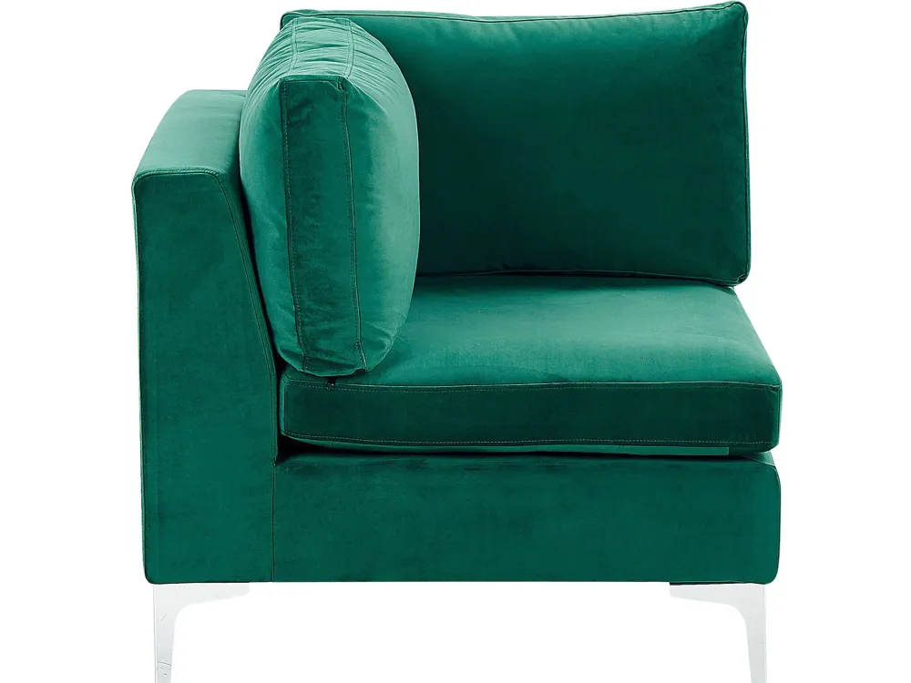 Flash Sale Beliani Kulmamoduuli Sametti Vihrea Evja