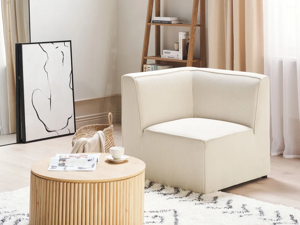 Fashion Beliani Kulmamoduuli Vakosametti Vaalea Beige Lemvig