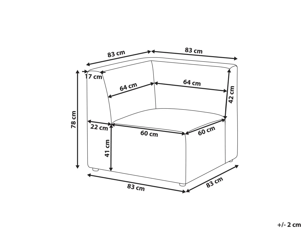 Fashion Beliani Kulmamoduuli Vakosametti Vaalea Beige Lemvig