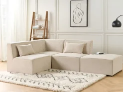 Fashion Beliani Kulmamoduuli Vakosametti Vaalea Beige Lemvig