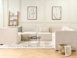 Fashion Beliani Kulmamoduuli Vakosametti Vaalea Beige Lemvig