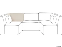 Fashion Beliani Kulmamoduuli Vakosametti Vaalea Beige Lemvig