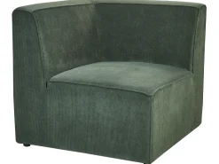 Sohvat<Beliani Kulmamoduuli Vakosametti Tummanvihrea Lemvig