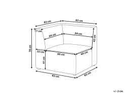 Sohvat<Beliani Kulmamoduuli Vakosametti Tummanvihrea Lemvig