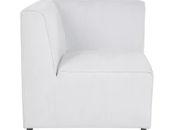 Nojatuolit<Beliani Kulmamoduuli Vakosametti Luonnonvalkoinen Lemvig